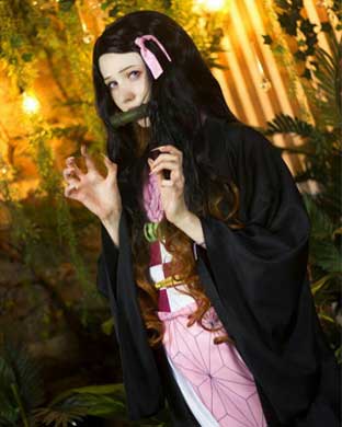 Demon Slayer: Kimetsu no Yaiba Kamado Nezuko Cosplay Costume