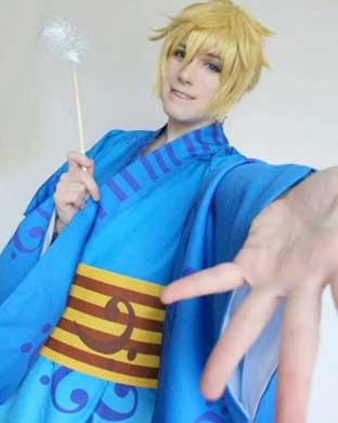 Vocaloid Hatsune Miku Project Diva-F Kagamine Len Bathrobe Kimono Cosplay Costume