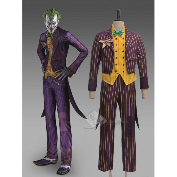 Batman Arkham Asylum Joker Suit Cosplay Costume 