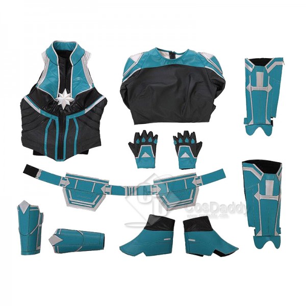 Captain Marvel Ms. Marvel Carol Danvers Jumpsuit Cosplay Costume