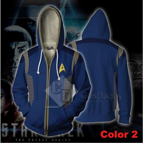 Star Trek  3D Printed Hoodie Zipper Sweatshirt