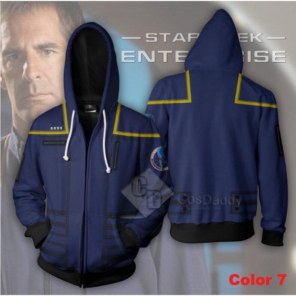 Star Trek  3D Printed Hoodie Zipper Sweatshirt