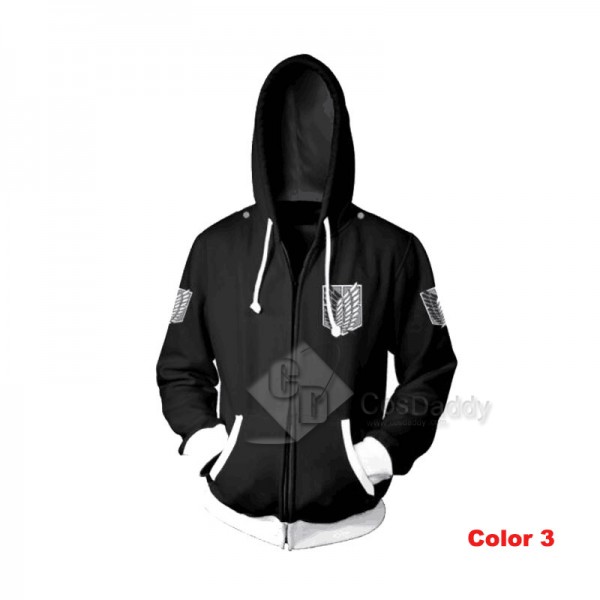 Attack On Titan 3D Printed Hoodie Zipper Sweatshirt