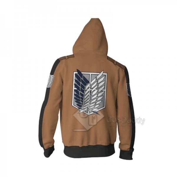 Attack On Titan 3D Printed Hoodie Zipper Sweatshirt