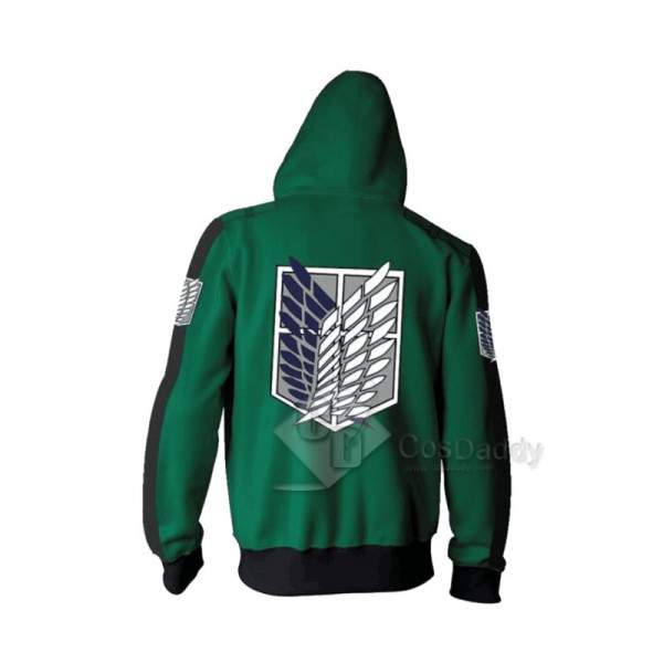 Attack On Titan 3D Printed Hoodie Zipper Sweatshirt