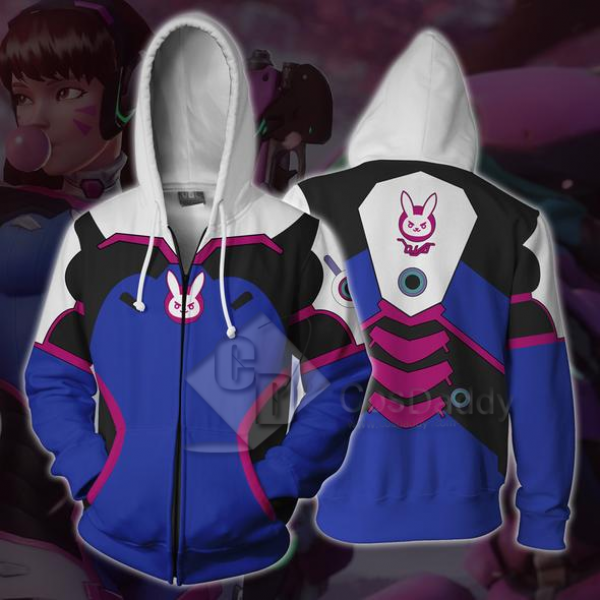 Overwatch OW DVA 3D Printed Hoodie Sweatshirt Jacket Cosplay Costume