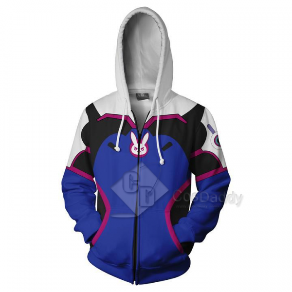 Overwatch OW DVA 3D Printed Hoodie Sweatshirt Jacket Cosplay Costume