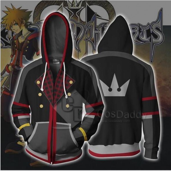 Kingdom Hearts Sora 3D Printed Hoodie Zipper Sweatshirt