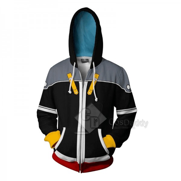 Kingdom Hearts Sora 3D Printed Hoodie Zipper Sweatshirt