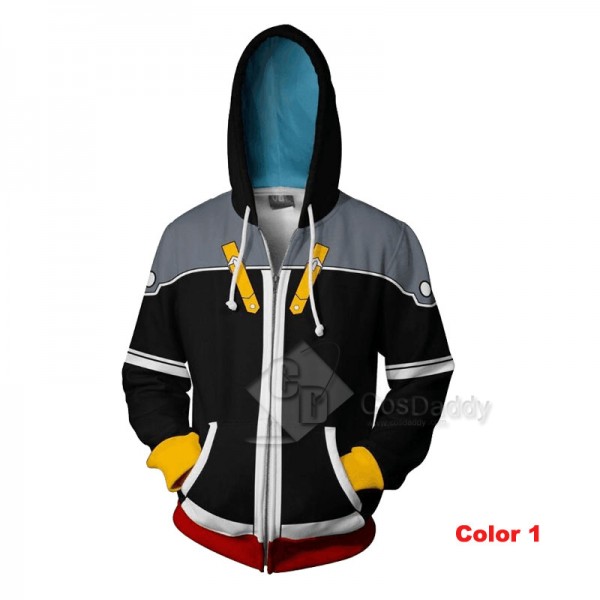 Kingdom Hearts Sora 3D Printed Hoodie Zipper Sweatshirt