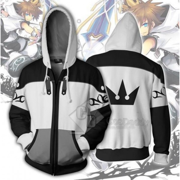 Kingdom Hearts Sora 3D Printed Hoodie Zipper Sweatshirt