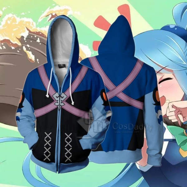 Kingdom Hearts Aqua 3D Printed Hoodie Zipper Sweat...