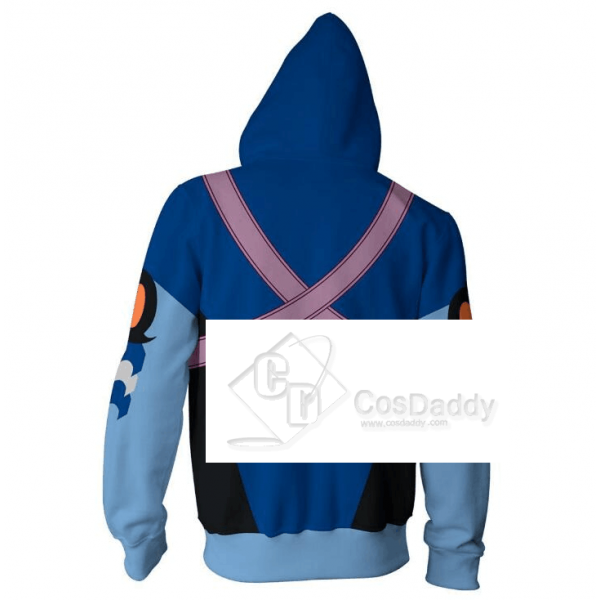 Kingdom Hearts Aqua 3D Printed Hoodie Zipper Sweatshirt