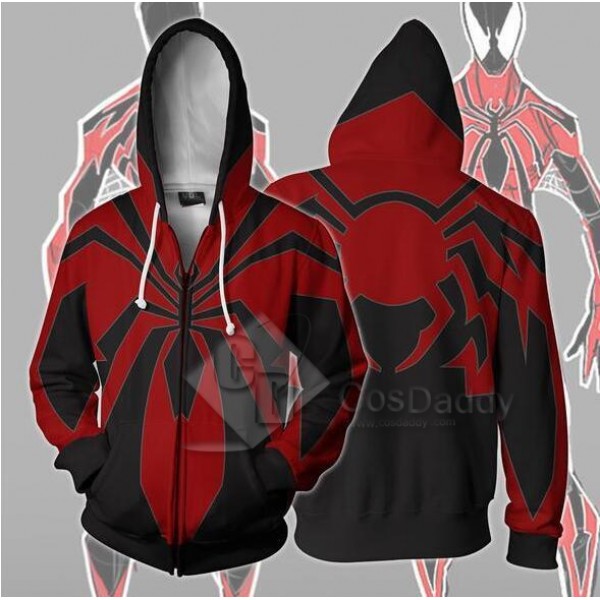 Spider-Man Peter Benjamin Parker 3D Printed Hoodie Zipper Sweatshirt