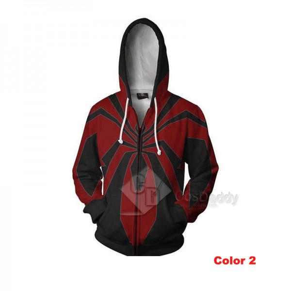 Spider-Man Peter Benjamin Parker 3D Printed Hoodie Zipper Sweatshirt