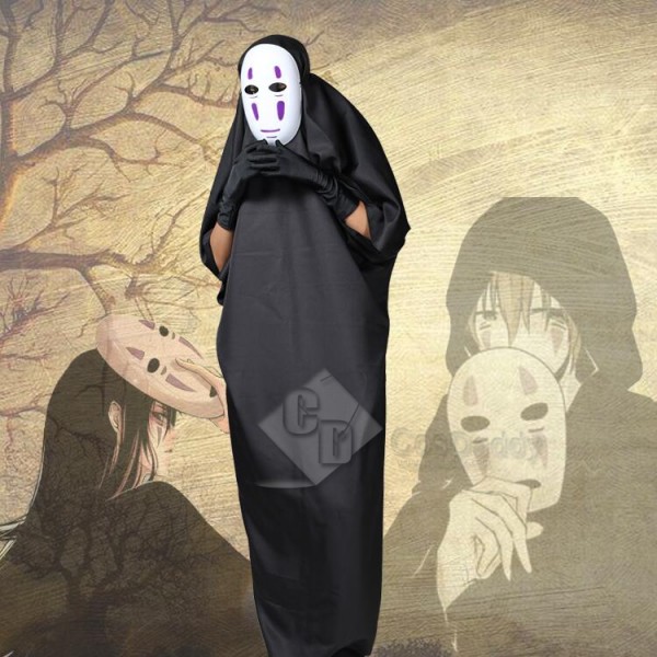 Spirited Away No Face man Cosplay Halloween Mask Costume Full Set