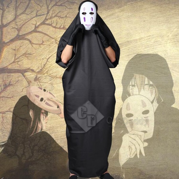 Spirited Away No Face man Cosplay Halloween Mask Costume Full Set