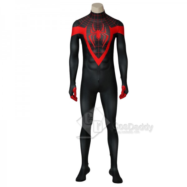 Ultimate Spider-Man Miles Morales Black Spider Man Jumpsuit Cosplay Costume