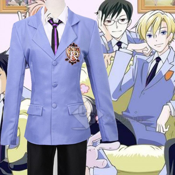 Ouran High School Host Club Suoh Tamaki Ootori Kyouya Uniform Cosplay Costume