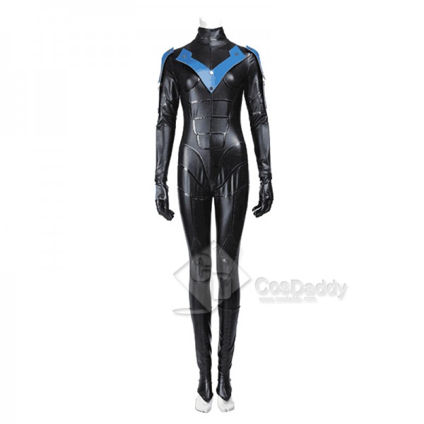 DC Superhero Nightwing Cosplay Jumpsuit Eye Mask Women's Costume