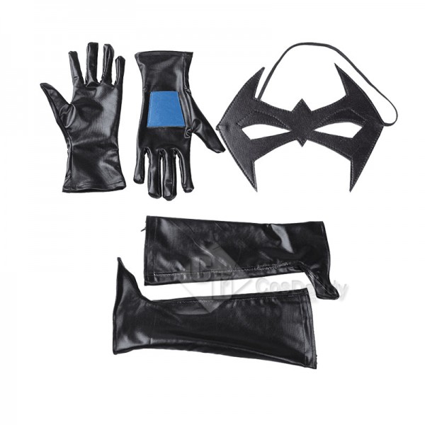 DC Superhero Nightwing Cosplay Jumpsuit Eye Mask Women's Costume