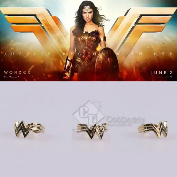 DC Wonder Woman Accessories Movie Props Zinc Alloy Ring