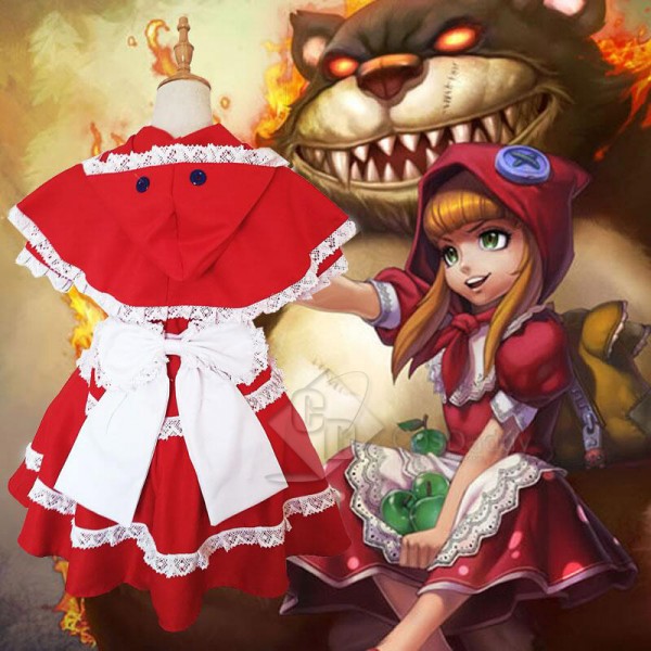 LOL League of Legends Annie Little Red Riding Hood Cosplay Costume