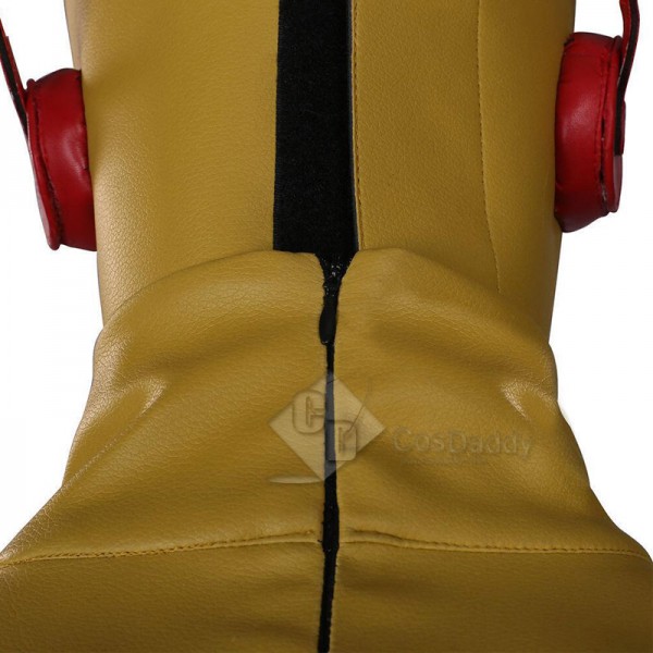 Young Justice Kid Flash Wally West Jumpsuit Mask Cosplay Costume