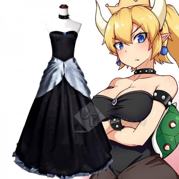 Super Mario Bowser Koopa Bowsette Koopa-hime Dress...