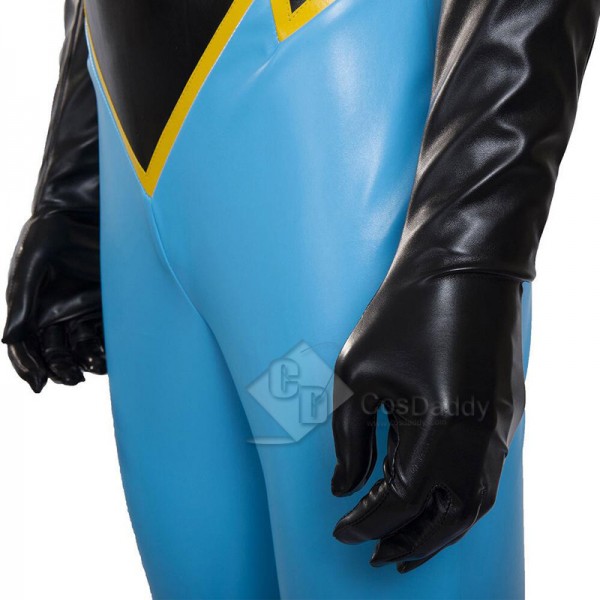 Justice League DC Comics Superhero Black Lightning  Jefferson Pierce Jumpsuit Mask Cosplay Costume