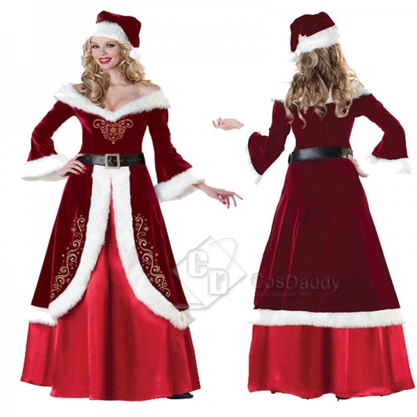 Women's Christmas Santa Claus Party Cosplay Costum...