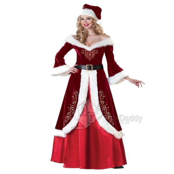 Women's Christmas Santa Claus Party Cosplay Costume