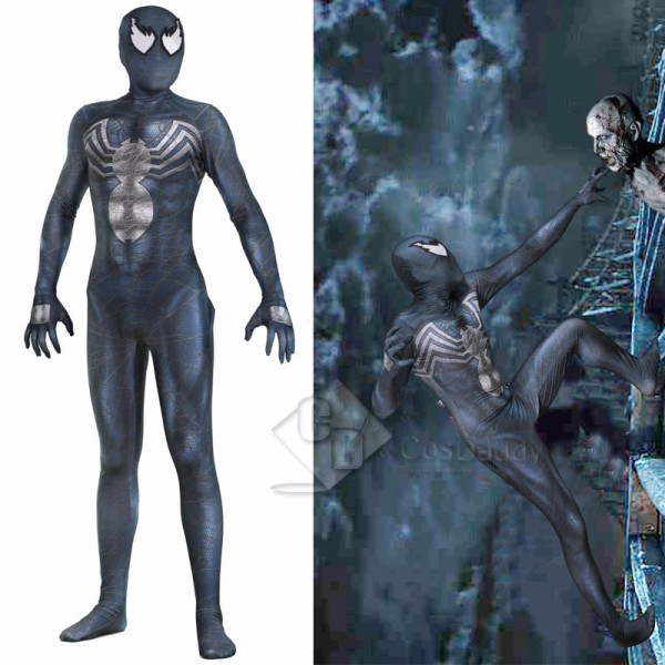 Venom Symbiote Eddie Brock Black Spider-Man Jumpsuit Cosplay Costume