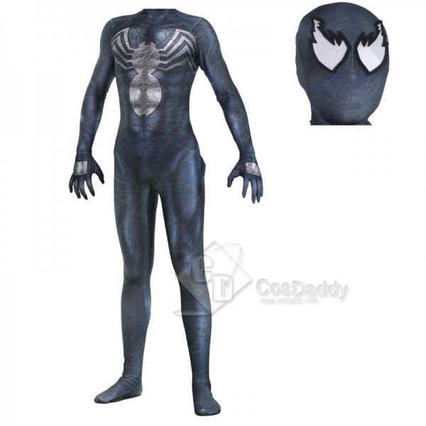 Venom Symbiote Eddie Brock Black Spider-Man Jumpsuit Cosplay Costume