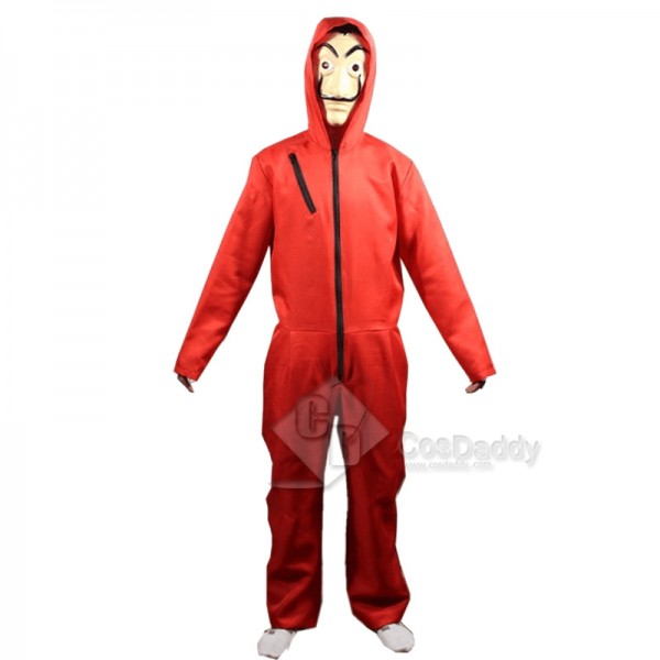 Salvador Dali La Casa De Papel Money Heist Red Jumpsuit Kids Adult Cosplay Costume