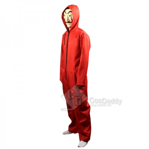 Salvador Dali La Casa De Papel Money Heist Red Jumpsuit Kids Adult Cosplay Costume