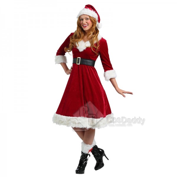 Miss Santa Claus Women's Party Dress Christmas Costume