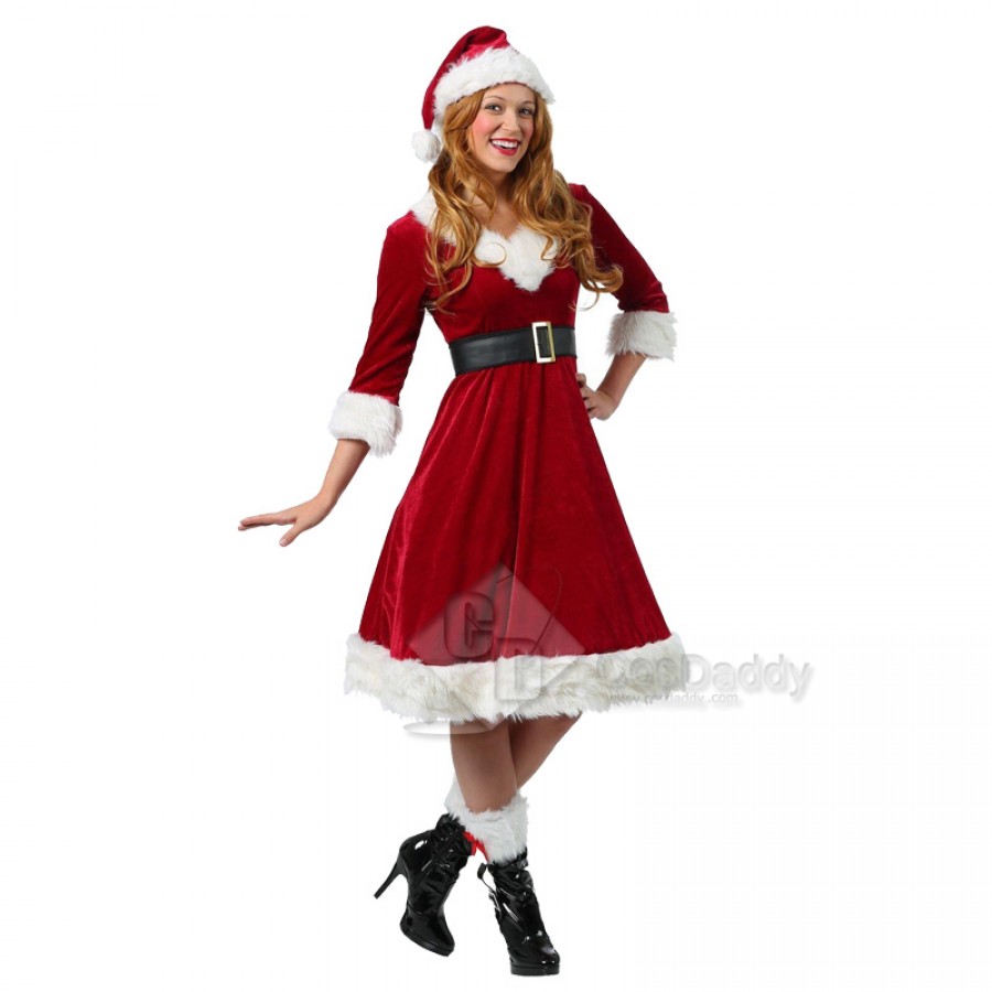Miss Santa Claus Women's Party Dress Christmas Costume