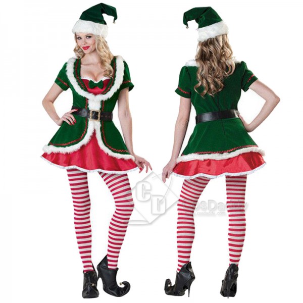 Adult Christmas Costume Women's Elf Party Costume