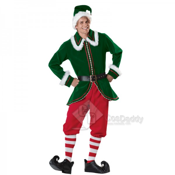 Adult Christmas Costume Men's Elf Party Costume