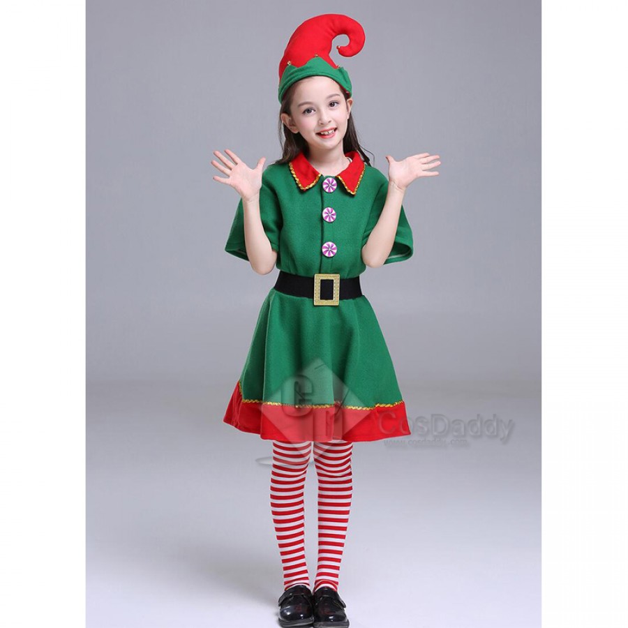 Toddler Holiday Christmas Elf Performance Costume