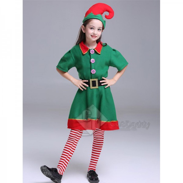 Toddler Holiday Christmas Elf Performance Costume