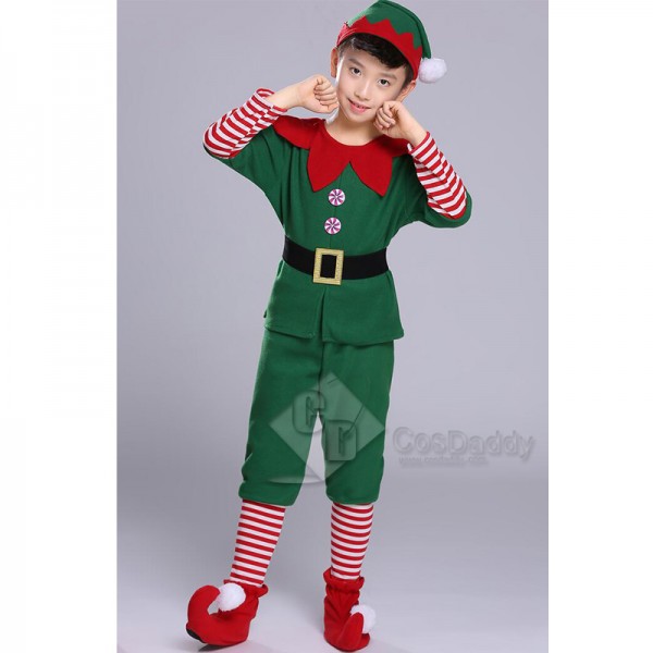 Toddler Holiday Christmas Fancy Elf Performance Costume