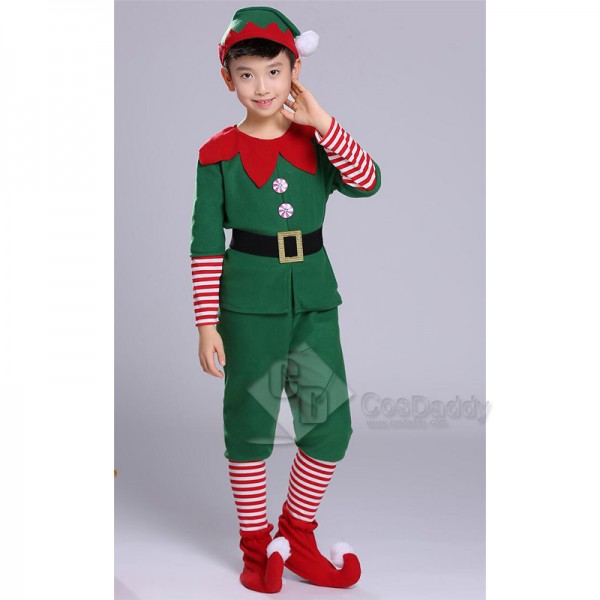 Toddler Holiday Christmas Fancy Elf Performance Costume