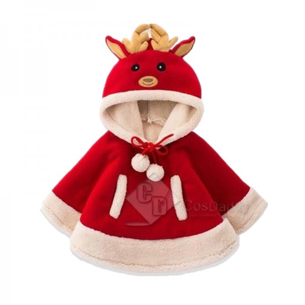Christmas Reindeer Fancy Cloak Kids Outfit Costume