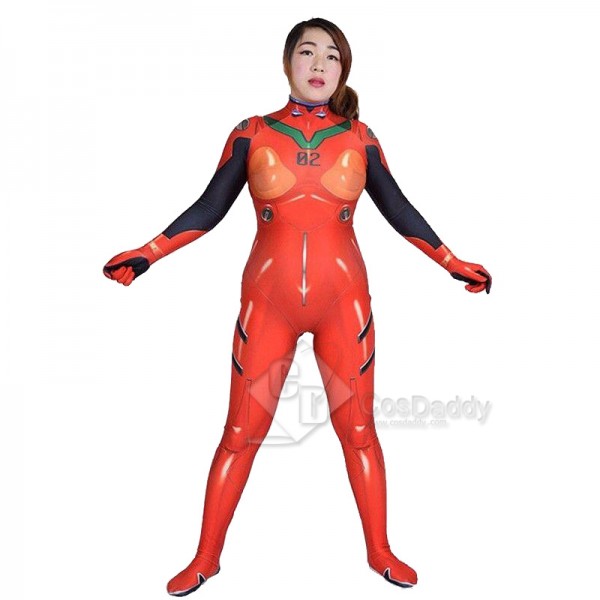 EVA Neon Genesis Evangelion Asuka Langley Jumpsuit Cosplay Costume