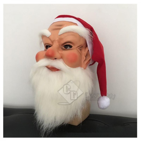 Santa Claus Kids Christmas Face Masquerade Costume Fancy Full Face Mask