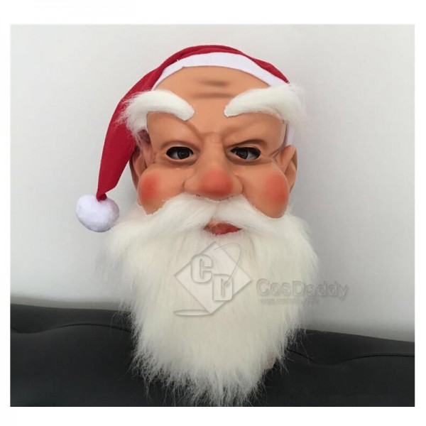 Santa Claus Kids Christmas Face Masquerade Costume Fancy Full Face Mask