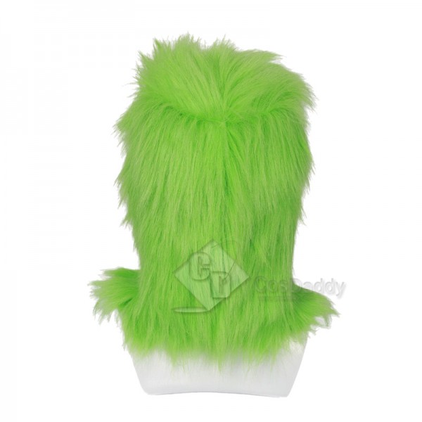 How the Grinch Stole Christmas Grinch Santa Full Head Mask with Fur Helmet Cosplay Costume