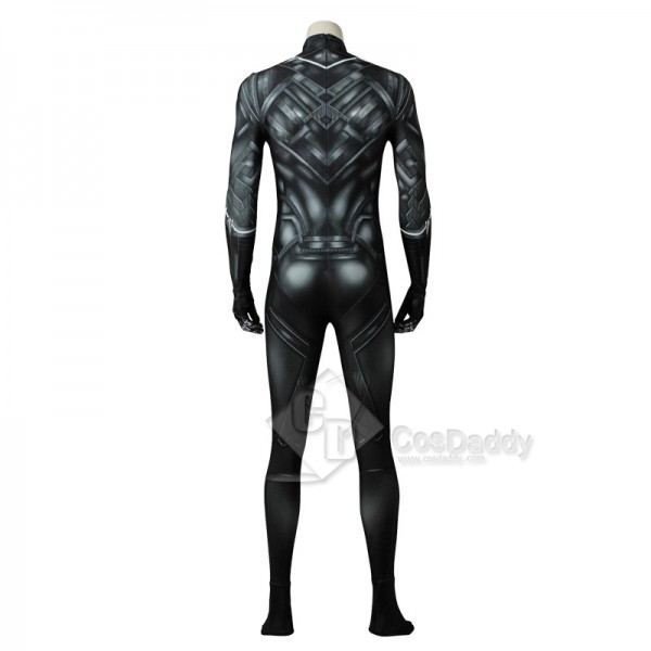 Captain America 3 Civil War Black Panther King T'Challa Tights Jumpsuit Cosplay Costume